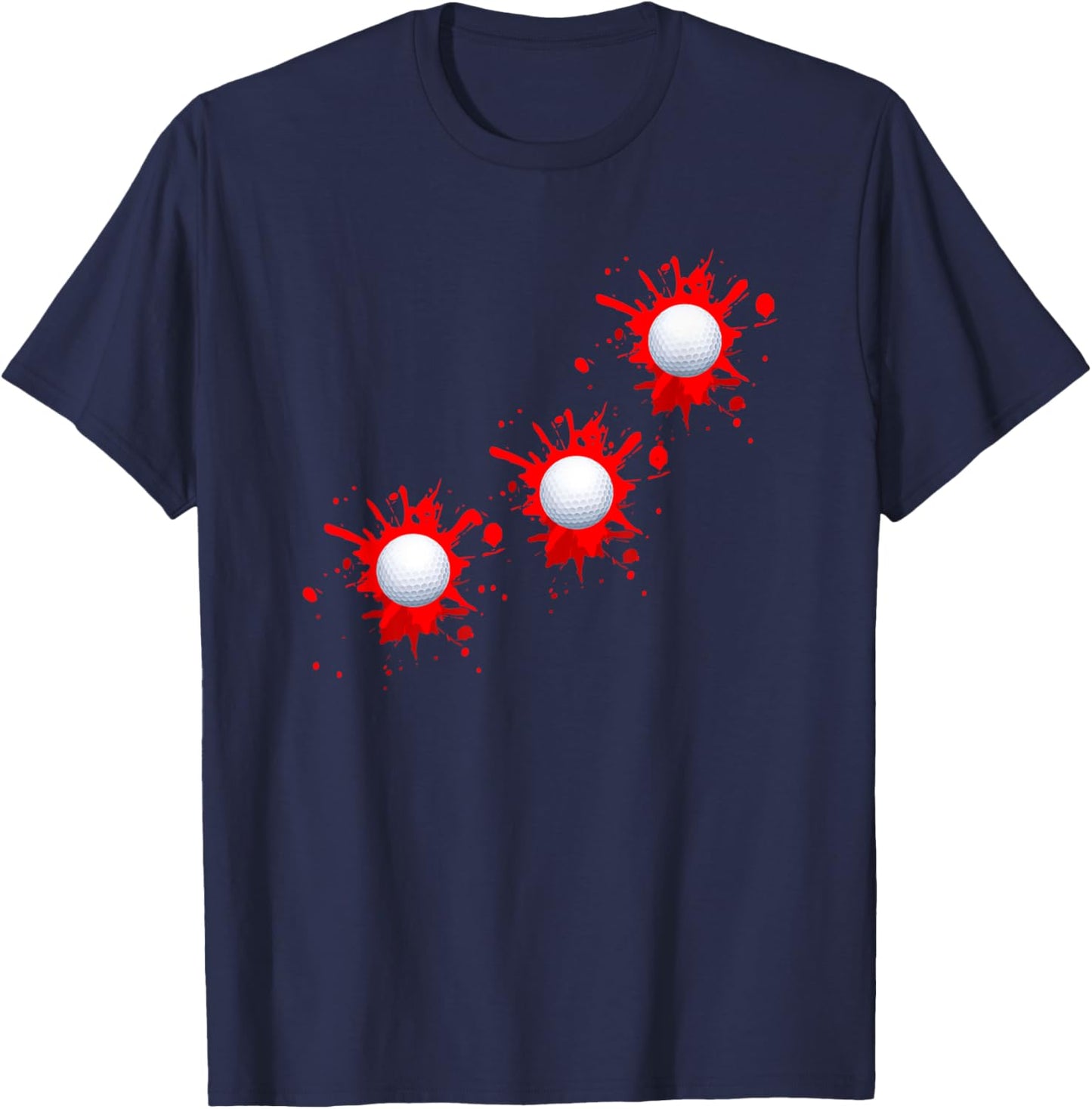 Golf Ball Injury Wound T-Shirt - T-Shirt | Navy