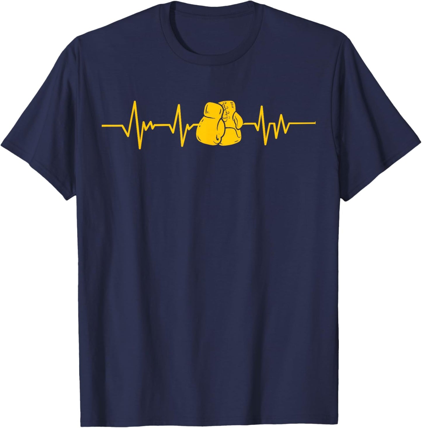 Boxing Boxing Combat Boxing Ring Men's Heartbeat T-Shirt - T-Shirt | Navy