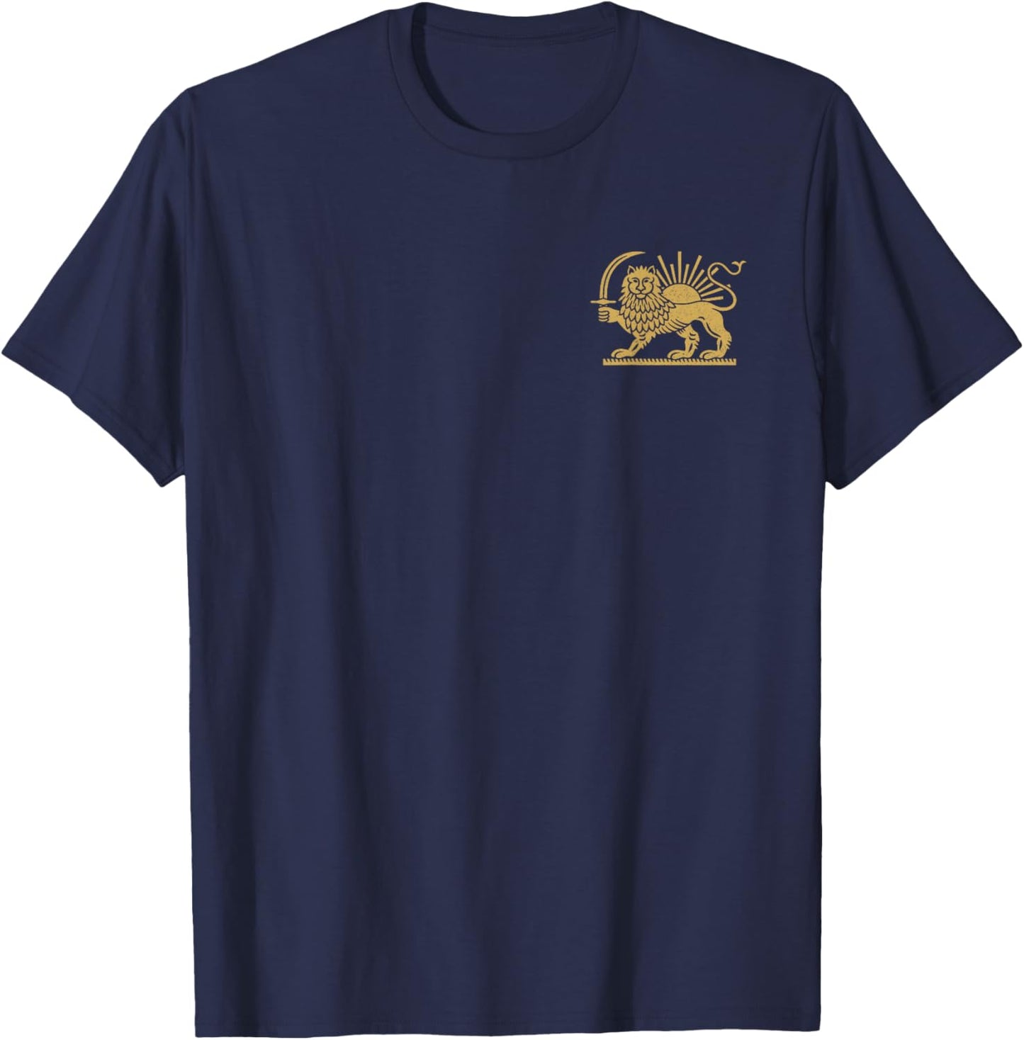 Lion and Sun Symbol Persian Iran T-Shirt - T-Shirt | Navy