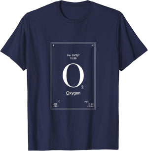Oxygen O2 Element 8 Periodic Table Design T-Shirt - T-Shirt | Navy