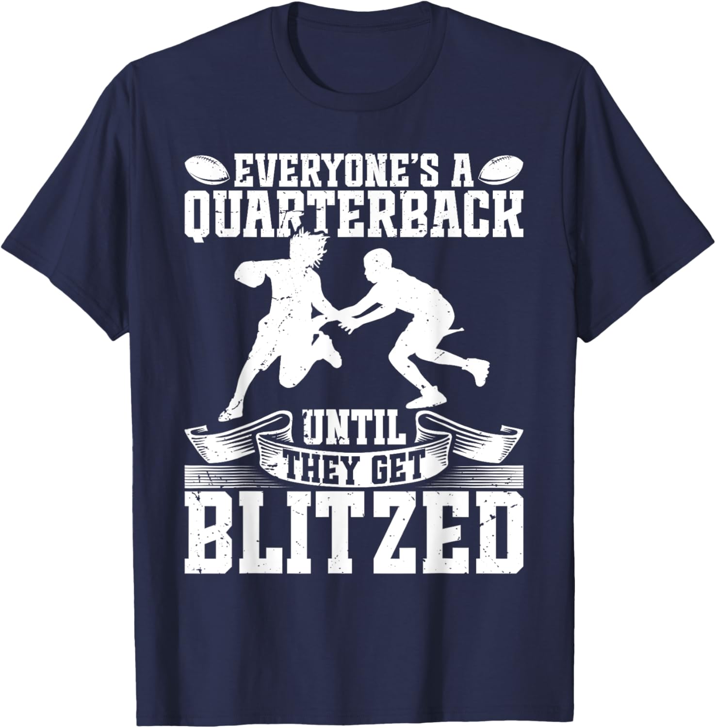 Flag Football Quarterback T-Shirt - T-Shirt | Navy