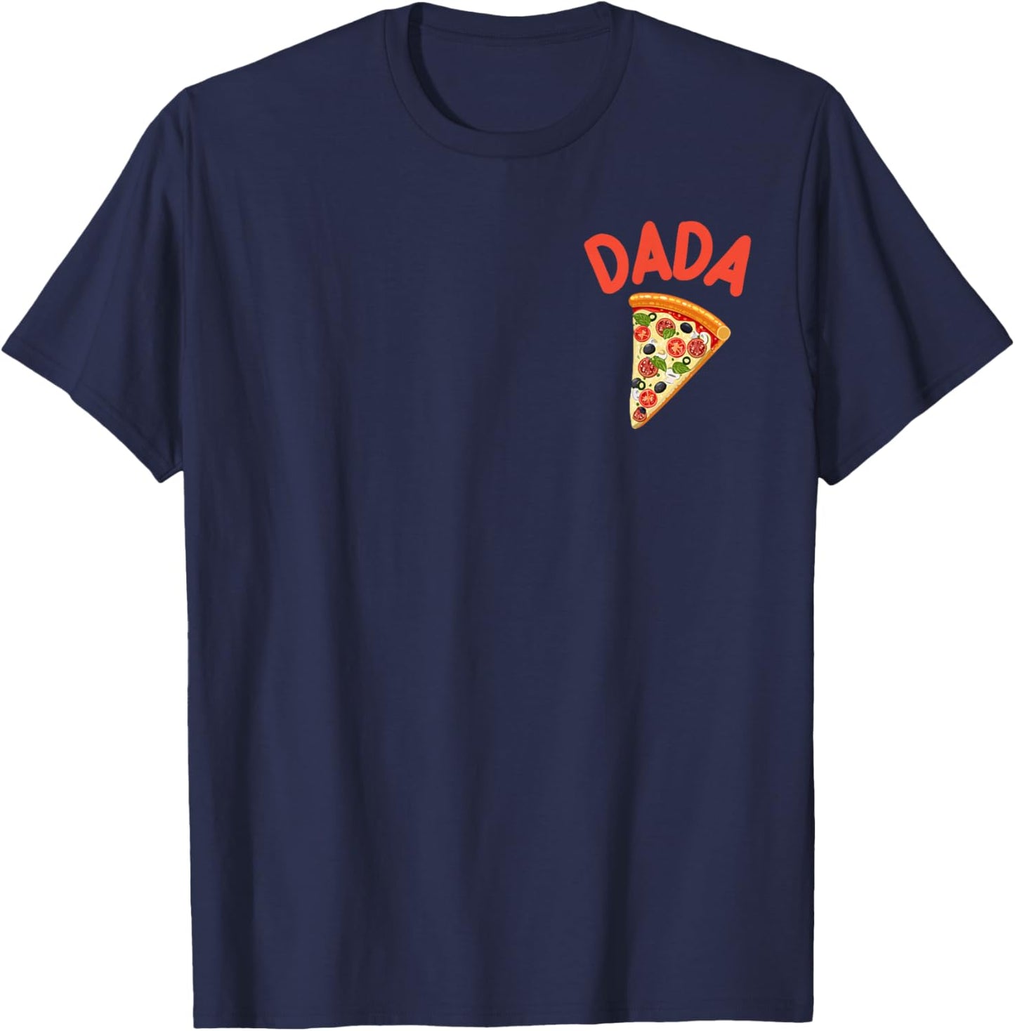 Dada Dad Pizza 1st Birthday Boy Girl Family Matching Party T-Shirt - T-Shirt | Navy