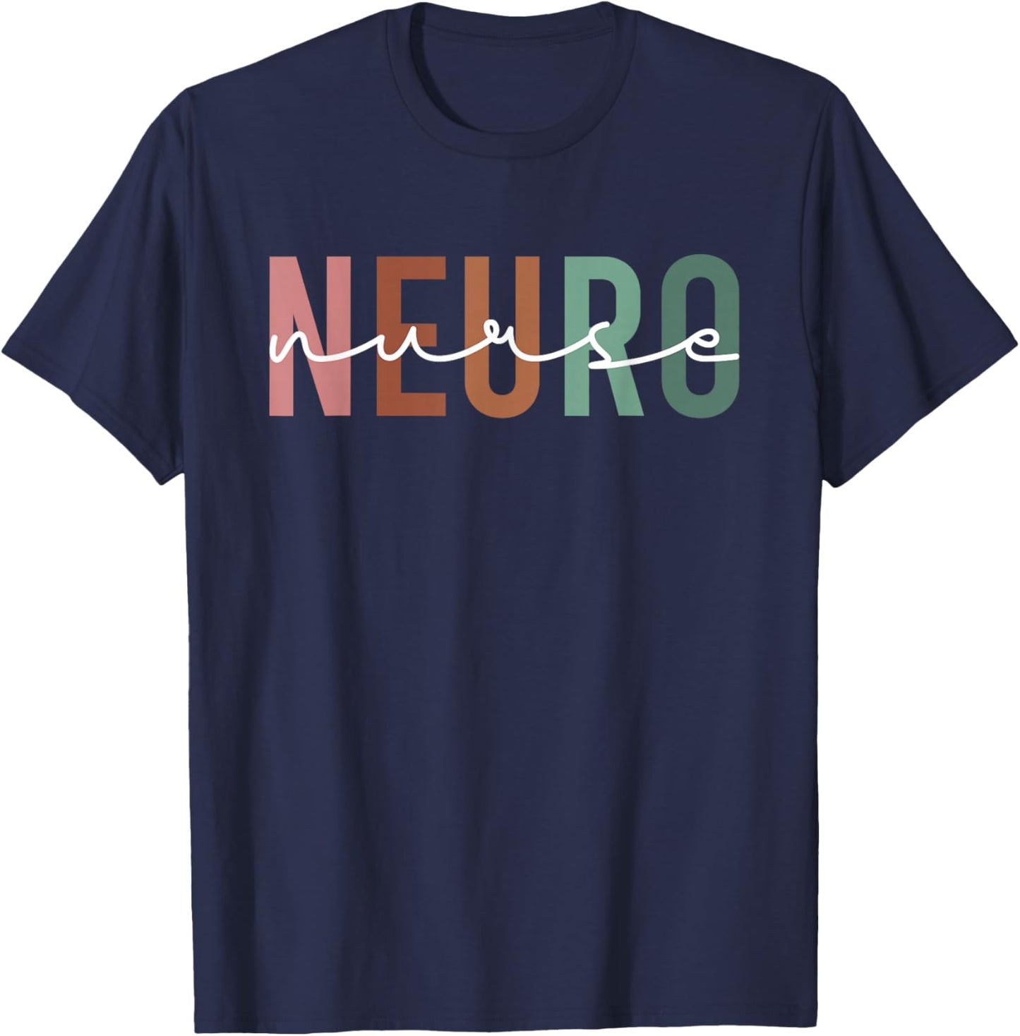 Neurosurgery Neurology Neuro Tech Trauma Icu Stroke Nurse T-Shirt - T-Shirt | Navy