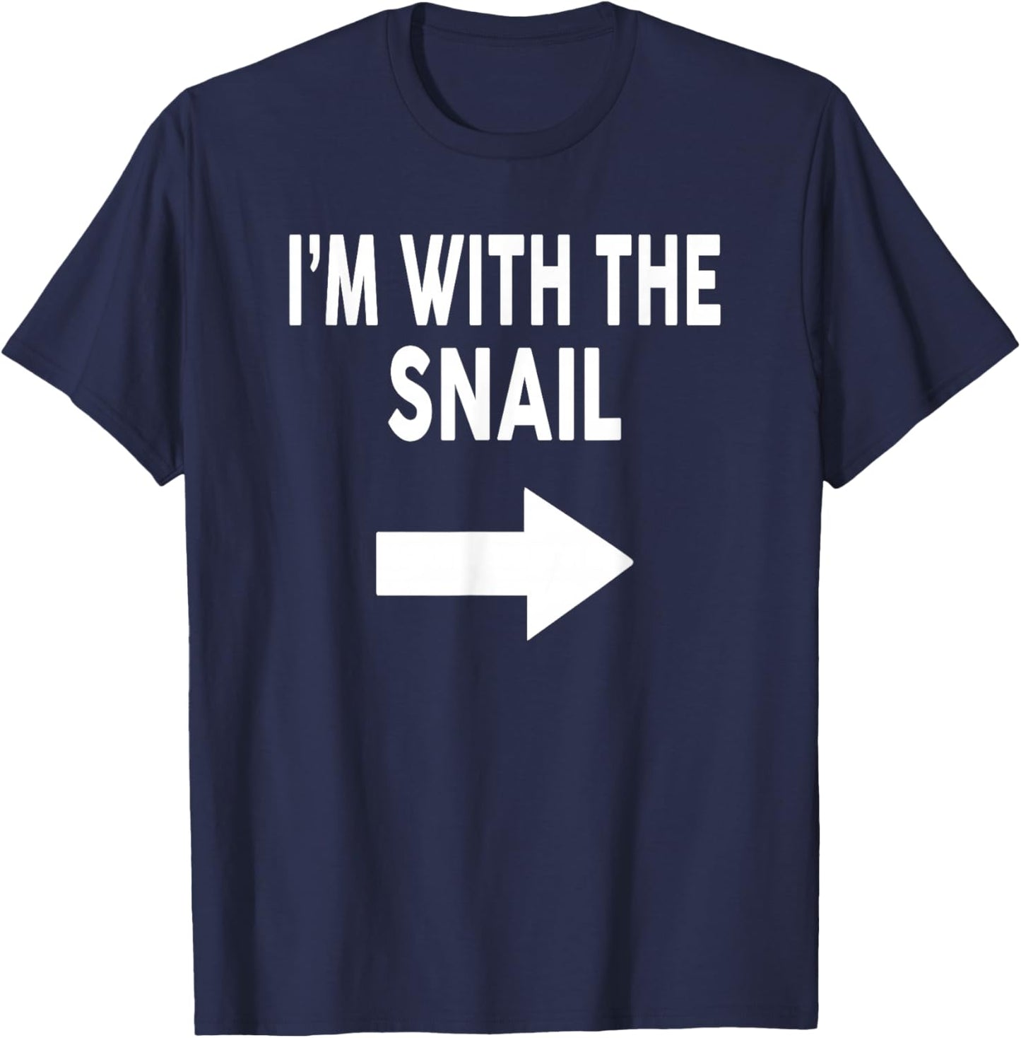 I'm with The Snail Halloween Snail T-Shirt - T-Shirt | Navy