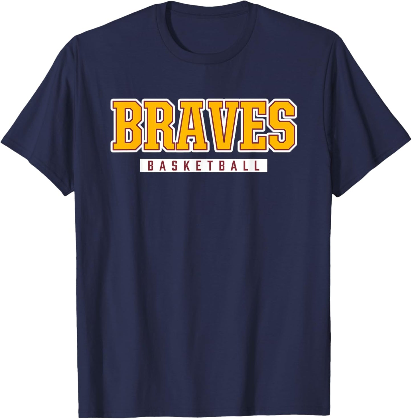 Braves Basketball Cherokee High School T-Shirt - T-Shirt | Navy