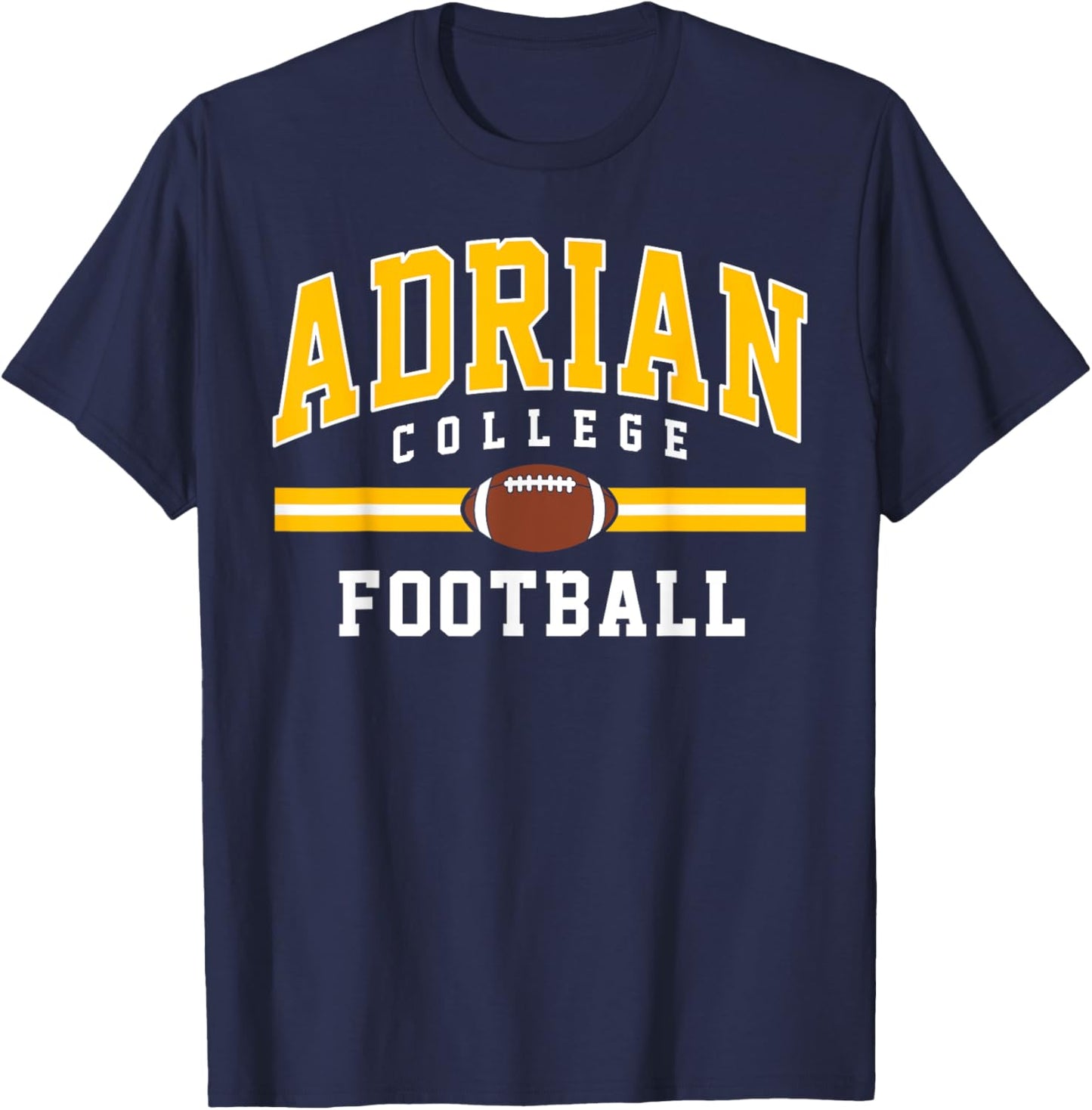 Adrian College Football Arch Vintage Design Women T-Shirt - T-Shirt | Navy
