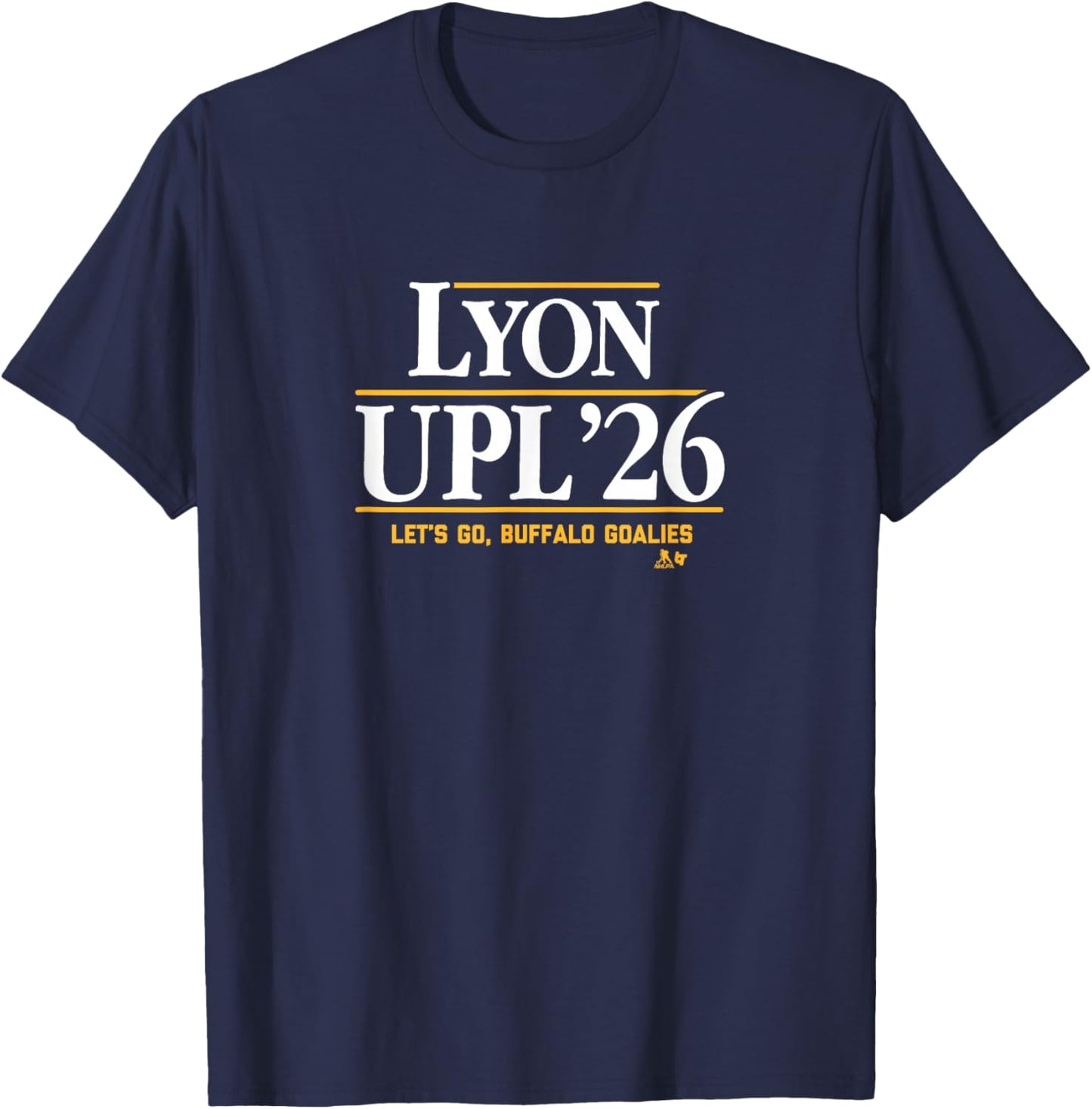 Alex Lyon & Ukko-Pekka Luukkonen '26 - Buffalo Hockey T-Shirt - T-Shirt | Navy