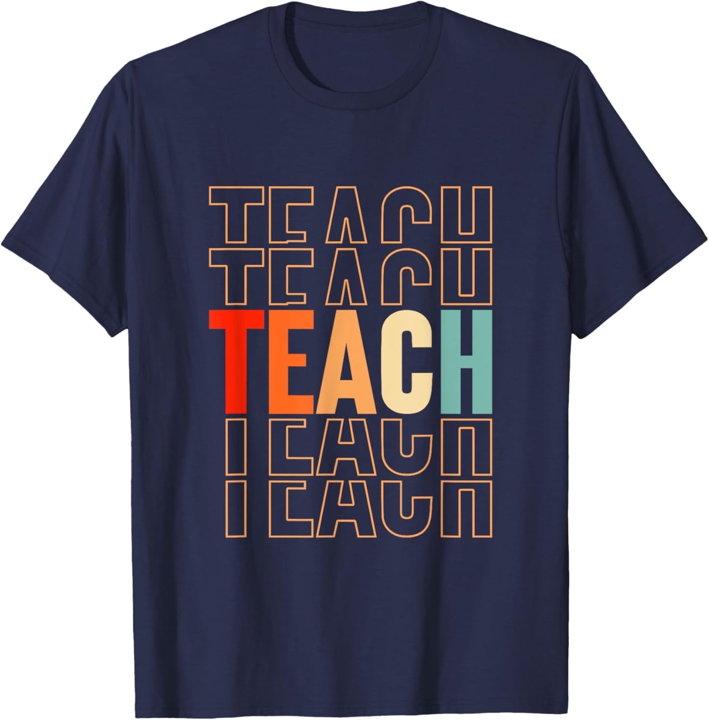 Funny Techer Design Women School Teaching Lover T-Shirt - T-Shirt | Navy