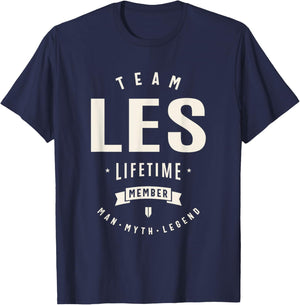 Team Les Lifetime Member Funny Name Les T-Shirt - T-Shirt | Navy