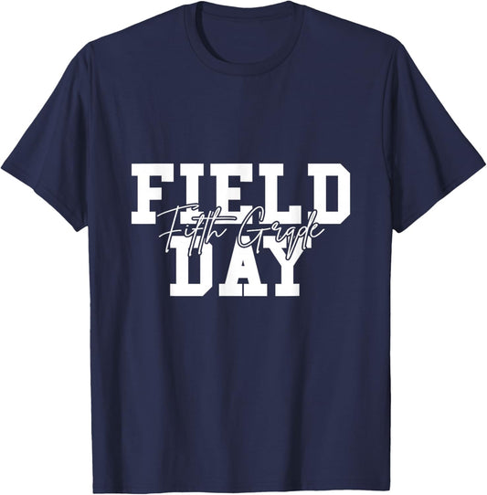 Field Day 2026 Fifth Grade School Teacher Kids Purple T-Shirt - T-Shirt | Navy