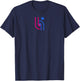 Subtle Bi Pride Bisexual Logo Simple and Expressive T-Shirt - T-Shirt | Navy