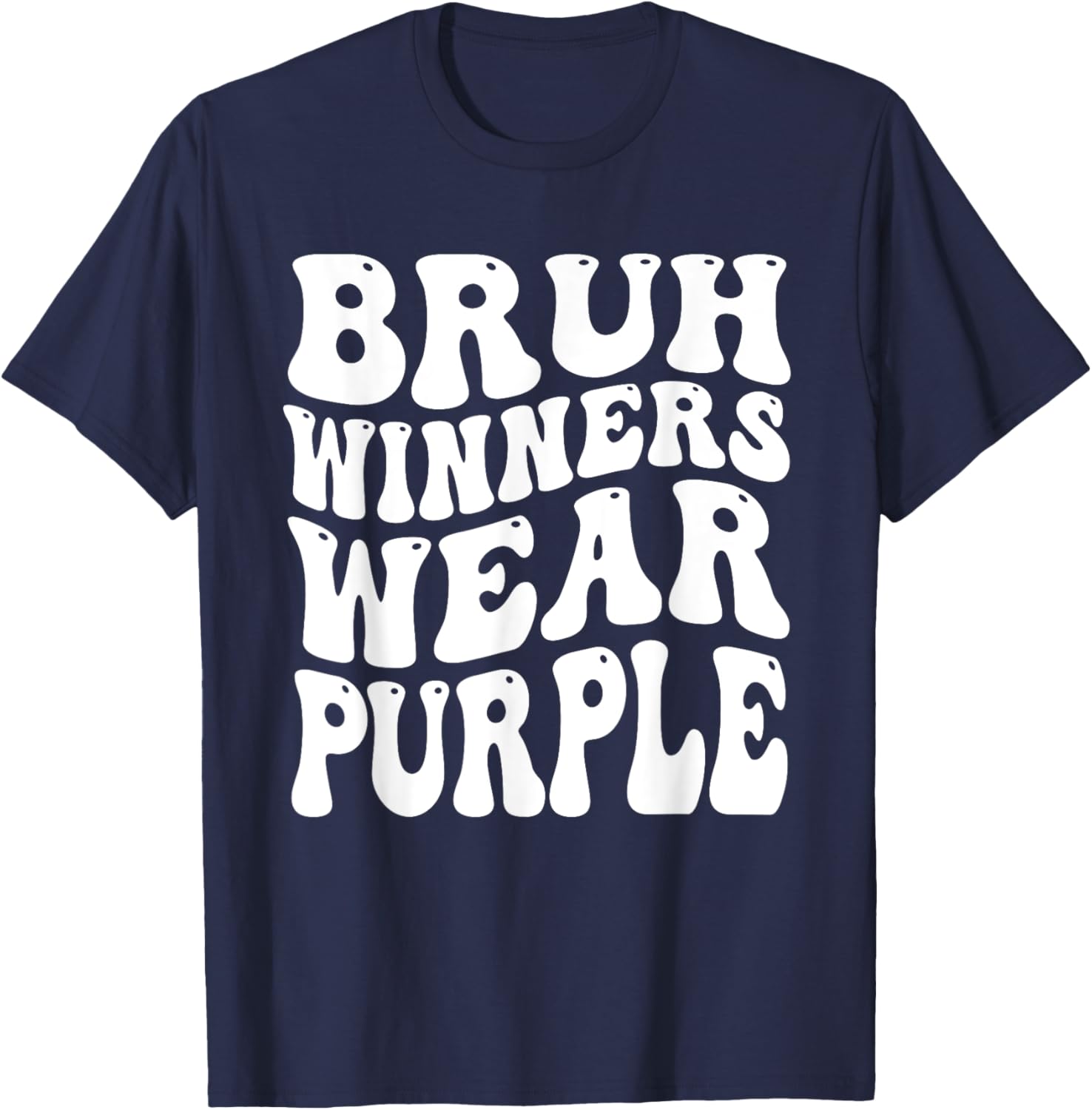 Winners Wear Purple Team Sports day Game Spirit Week Groovy T-Shirt - T-Shirt | Navy