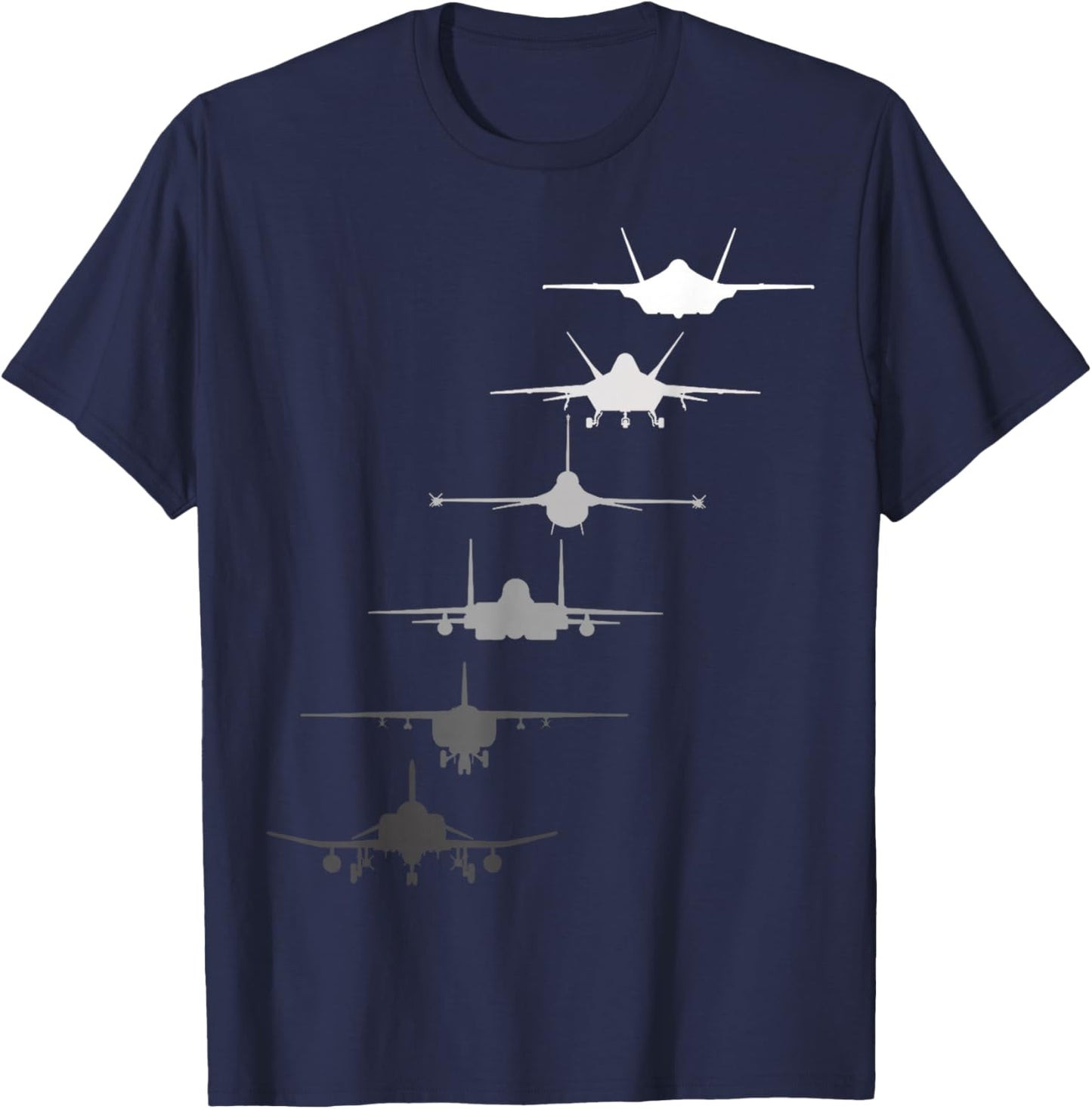 Air Force Fighter F-4 F-111 F-15 F-16 F-22 F-35 Veterans Day T-Shirt - T-Shirt | Navy