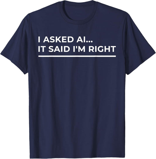 AI Enthusiast Artificial Intelligence Funny T-Shirt - T-Shirt | Navy