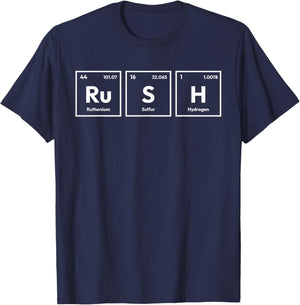 Rush Periodic Table Element Chemistry Science Geek Nerd Joke T-Shirt - T-Shirt | Navy