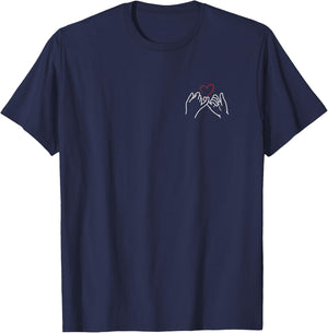 Little Finger Promise - Illustration Friendship Loyalty T-Shirt - T-Shirt | Navy