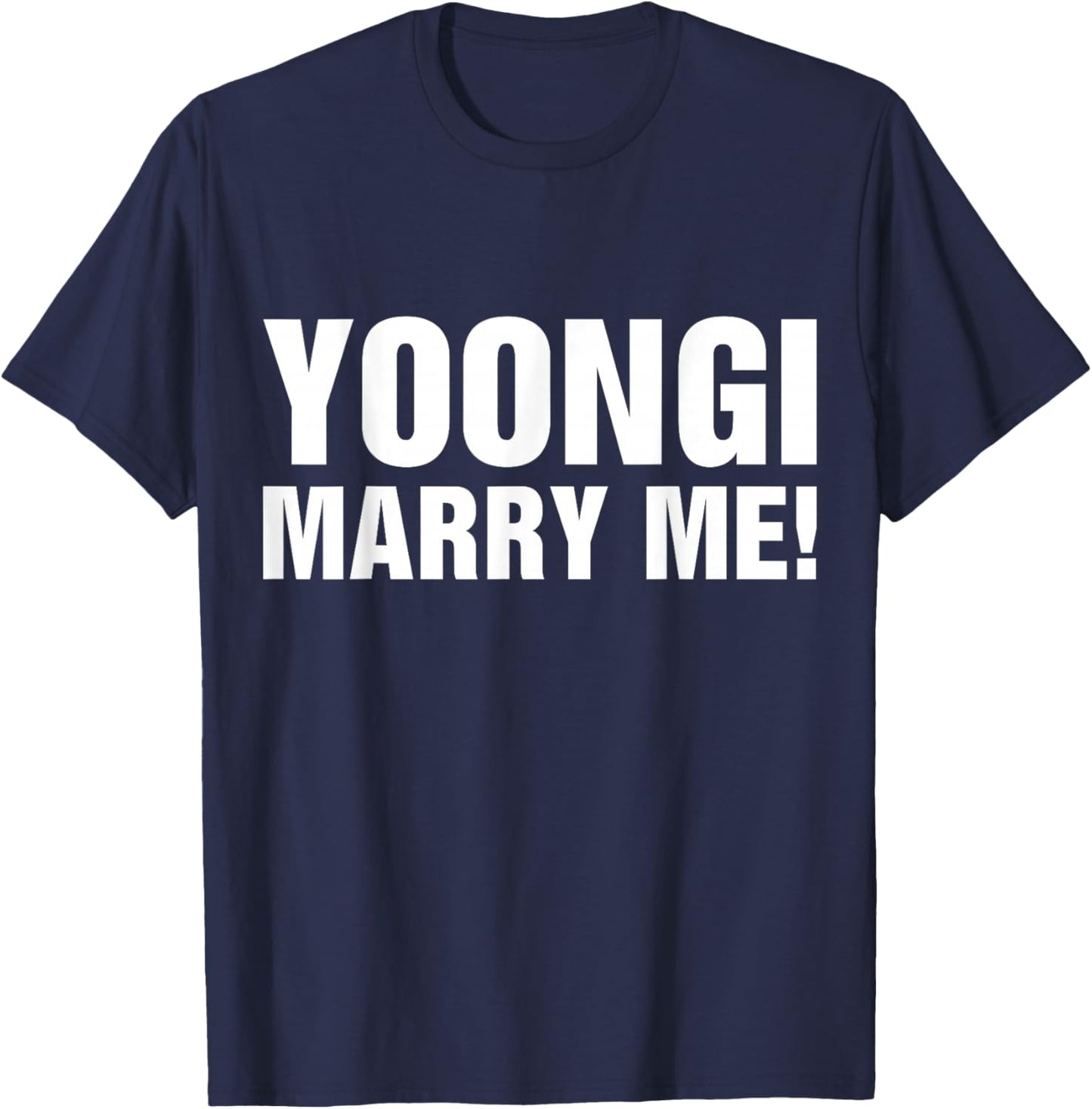 Yoongi Marry Me T-Shirt - T-Shirt | Navy