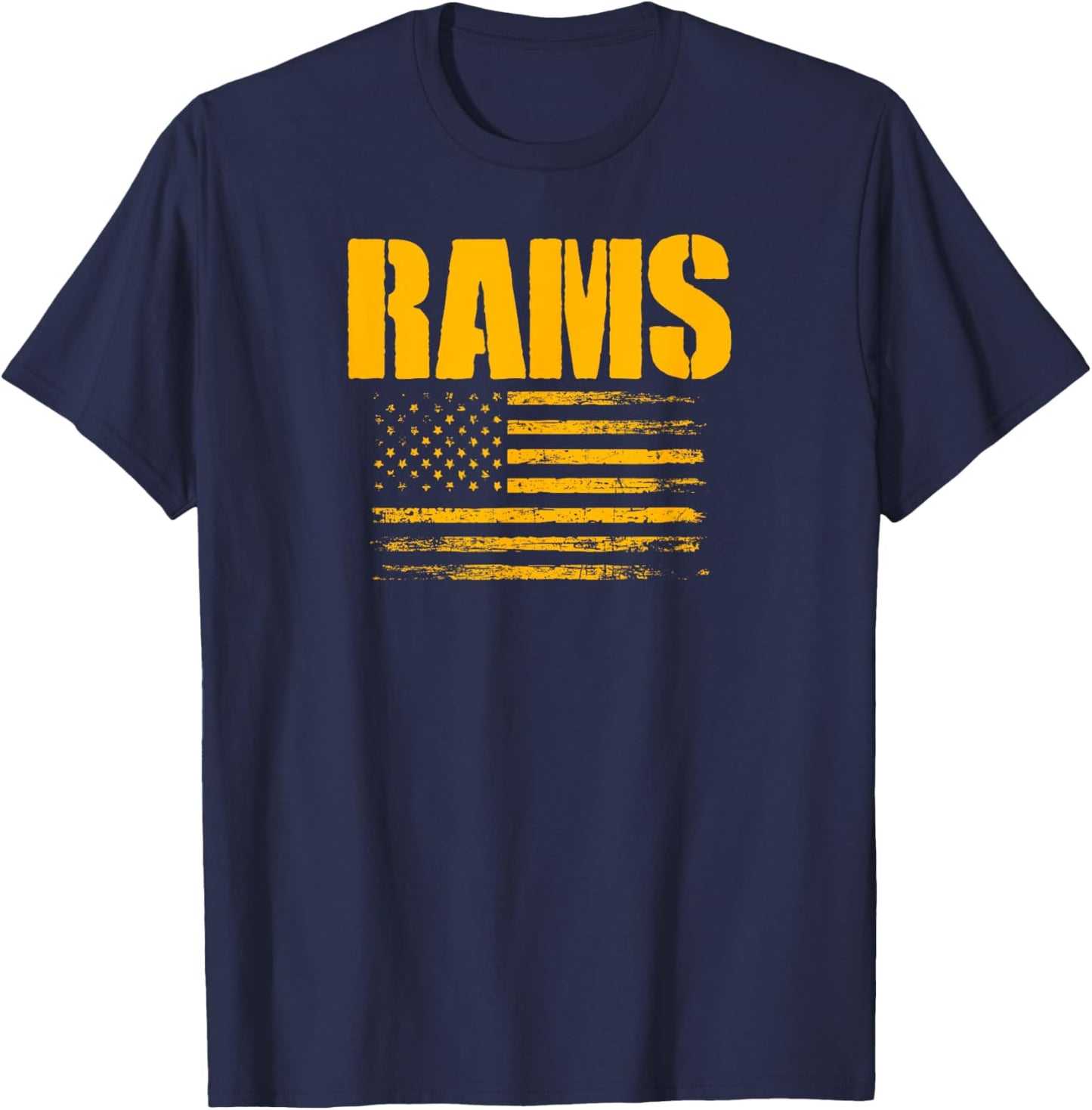 Ringgold Rams USA Flag Pride T-Shirt - T-Shirt | Navy