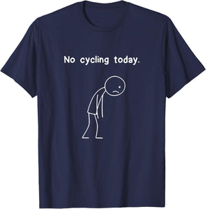 Lustiger Stickman No Cycling Today Stick Figure Boys Girls Kids T-Shirt - T-Shirt | Navy