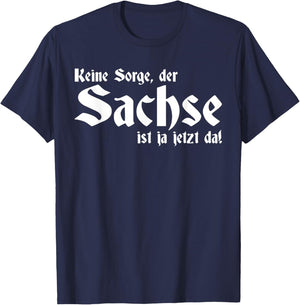 Herren Ostdeutsch Sächsischer Dialekt Sachse T-Shirt - T-Shirt | Navy