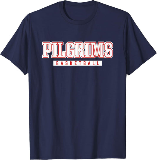 Pilgrims Basketball Plymouth High School T-Shirt - T-Shirt | Navy