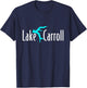 Minimalist Lake Carroll - Illinois T-Shirt - T-Shirt | Navy