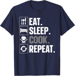 Funny Chef Design Women Cooking Culinary Cook Chef T-Shirt - T-Shirt | Navy