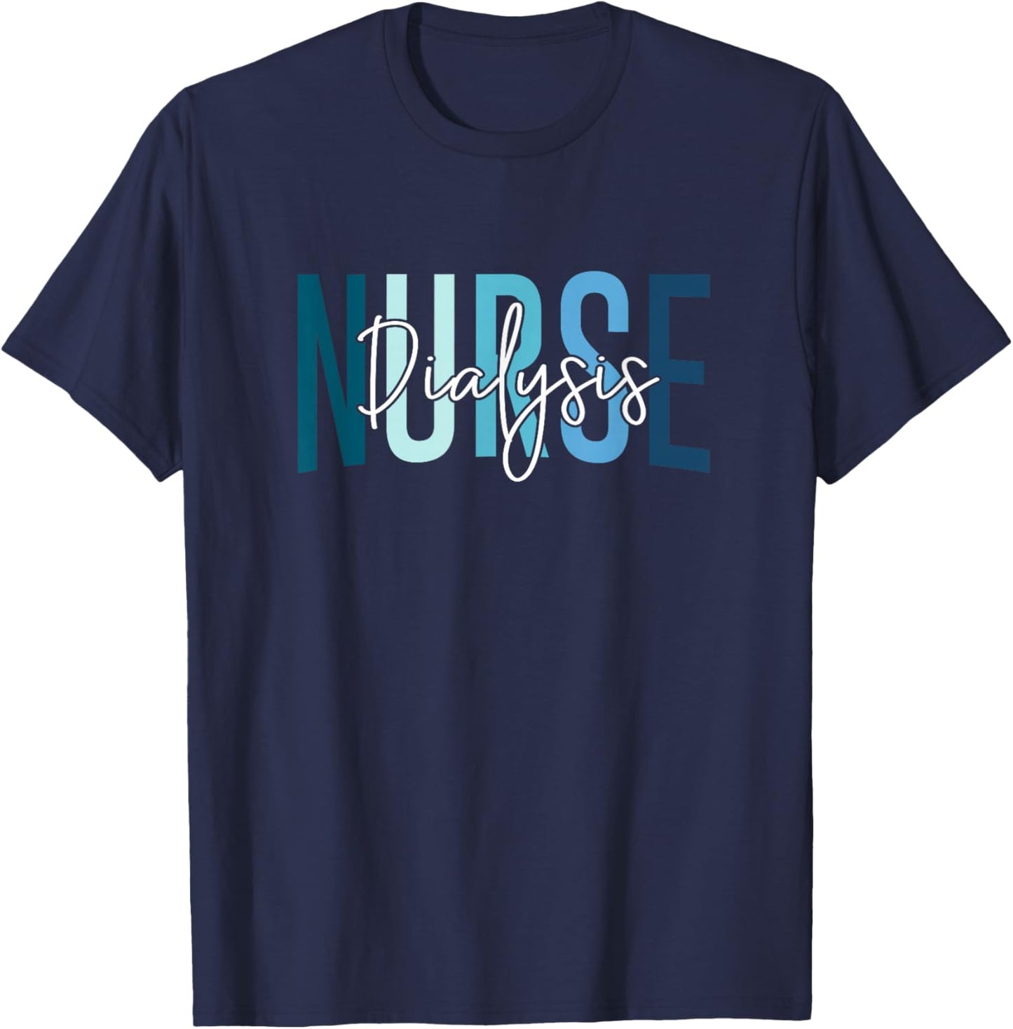 Vintage Dialysis Nurse Appreciation Day Apparel Funny Dialysis Nurse , -Adults, Black, Small, Short Sleeve, , Nursing, Novelty T-Shirt - T-Shirt | Navy