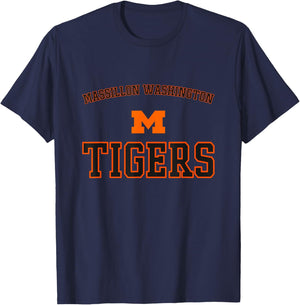 Massillon Tigers Logo Varsity HS T-Shirt - T-Shirt | Navy