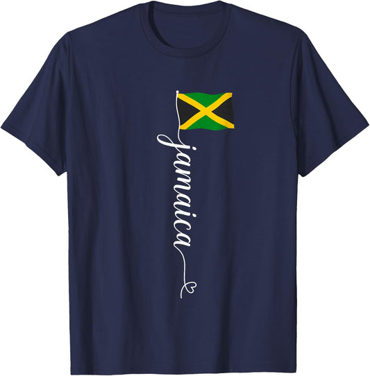 Jamaica Flag Jamaican Pride Jamaica Fan Roots Men Women Kids T-Shirt - T-Shirt | Navy