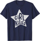 Vintage Retro Girl Kisser Heart Love Lesbians LGBT Pride T-Shirt - T-Shirt | Navy