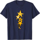 University Varsity-Gold Color Vertical Stars Yellow T-Shirt - T-Shirt | Navy