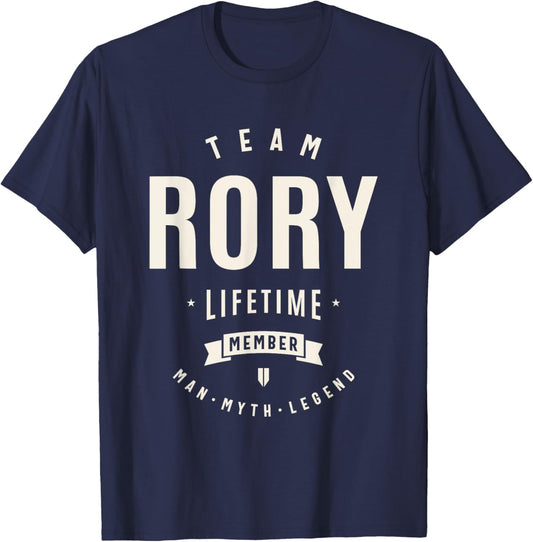 Team Rory Lifetime Member Funny Name Rory T-Shirt - T-Shirt | Navy