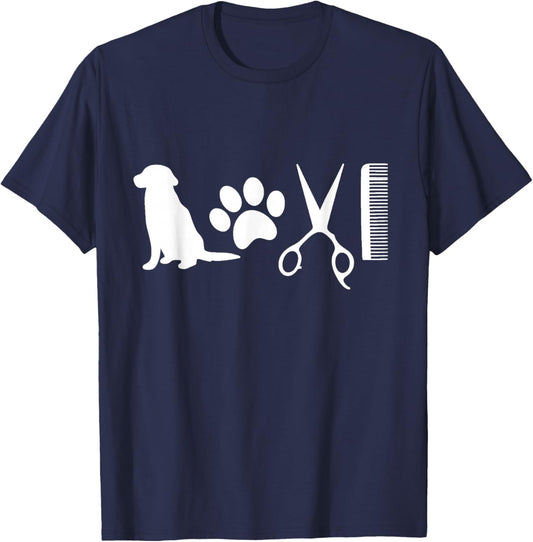 Dog Groomer Funny Dog Grooming Pet Men Women T-Shirt - T-Shirt | Navy