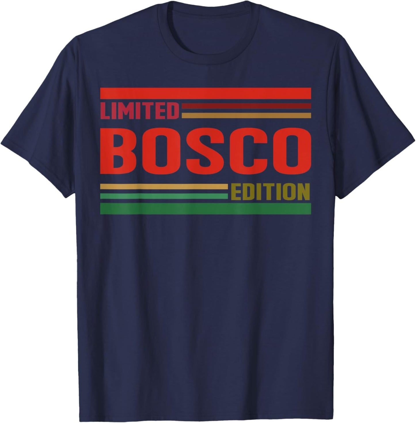 BOSCO Limited Edition Shirt BOSCO Name Personalized T-Shirt - T-Shirt | Navy