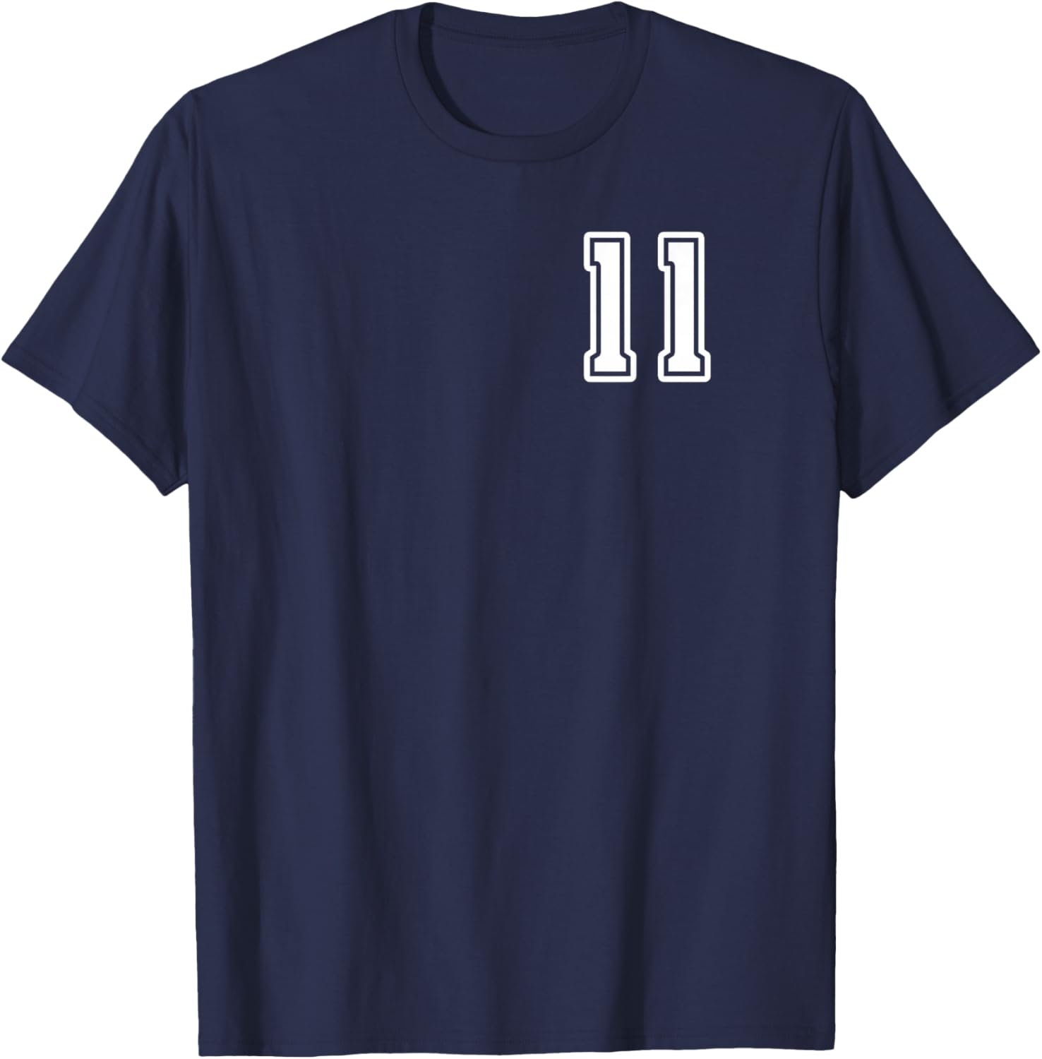Number 11 Shirt #11 Player Sports Team Men Women Kids T-Shirt - T-Shirt | Navy