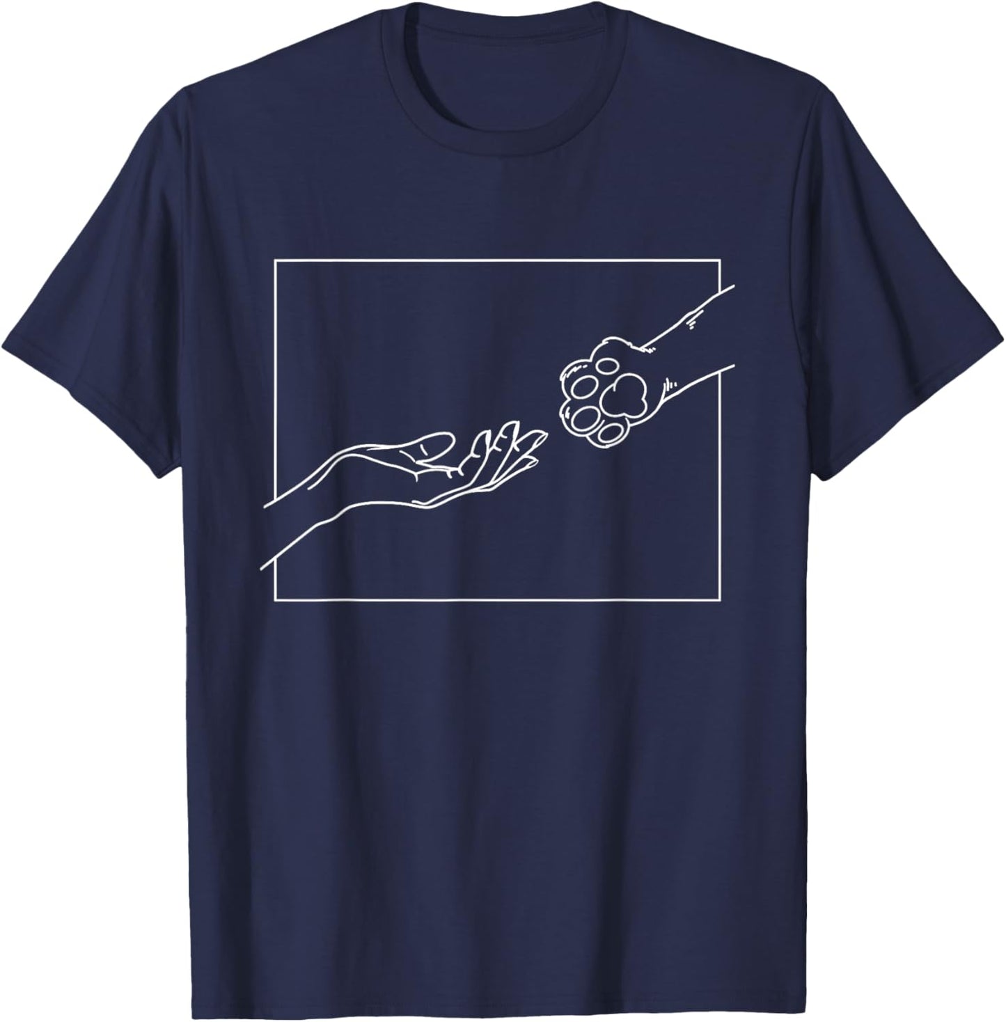 Hand And Paw - Dog Lover Dog Mom Dog Dad Dog Owner T-Shirt - T-Shirt | Navy