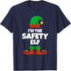 I'm The Safety Elf Family Pajama Christmas Officer Manager T-Shirt - T-Shirt | Navy