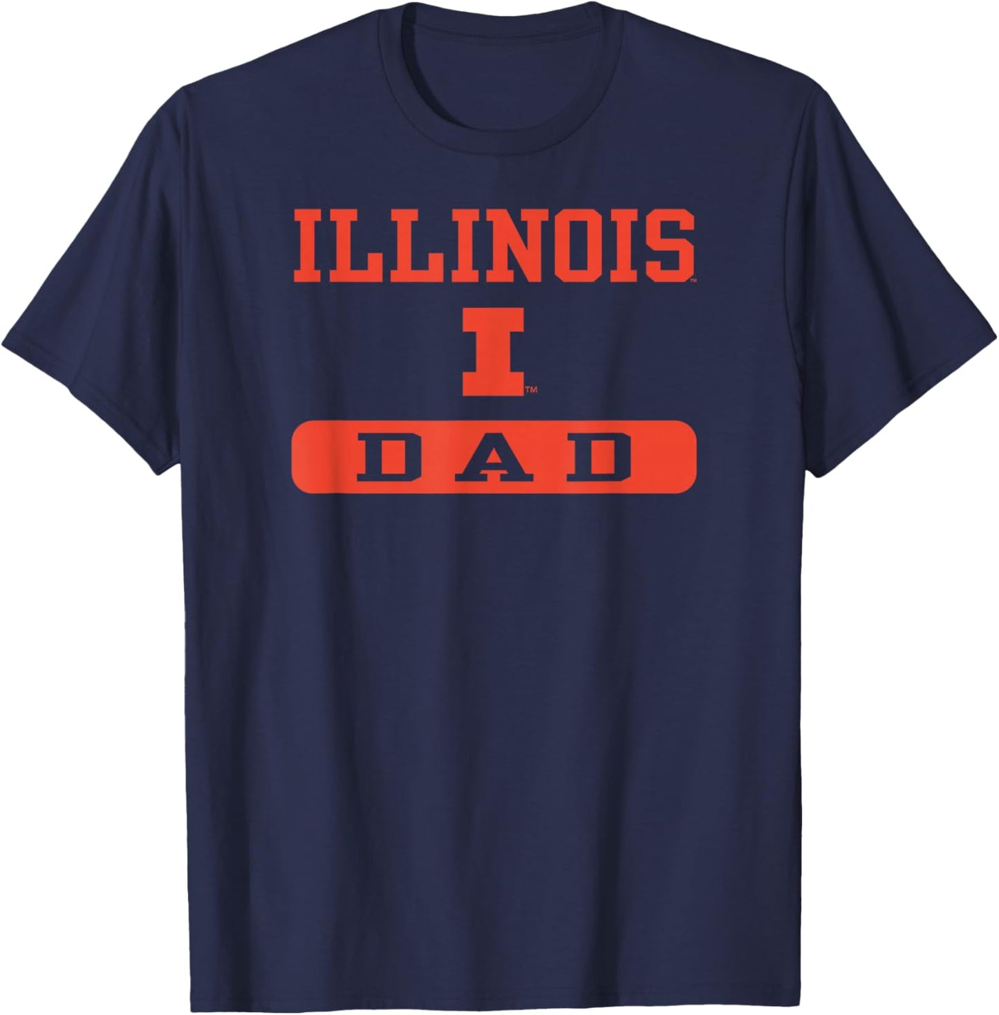 Illinois Fighting Illini Dad Officially Licensed T-Shirt - T-Shirt | Navy