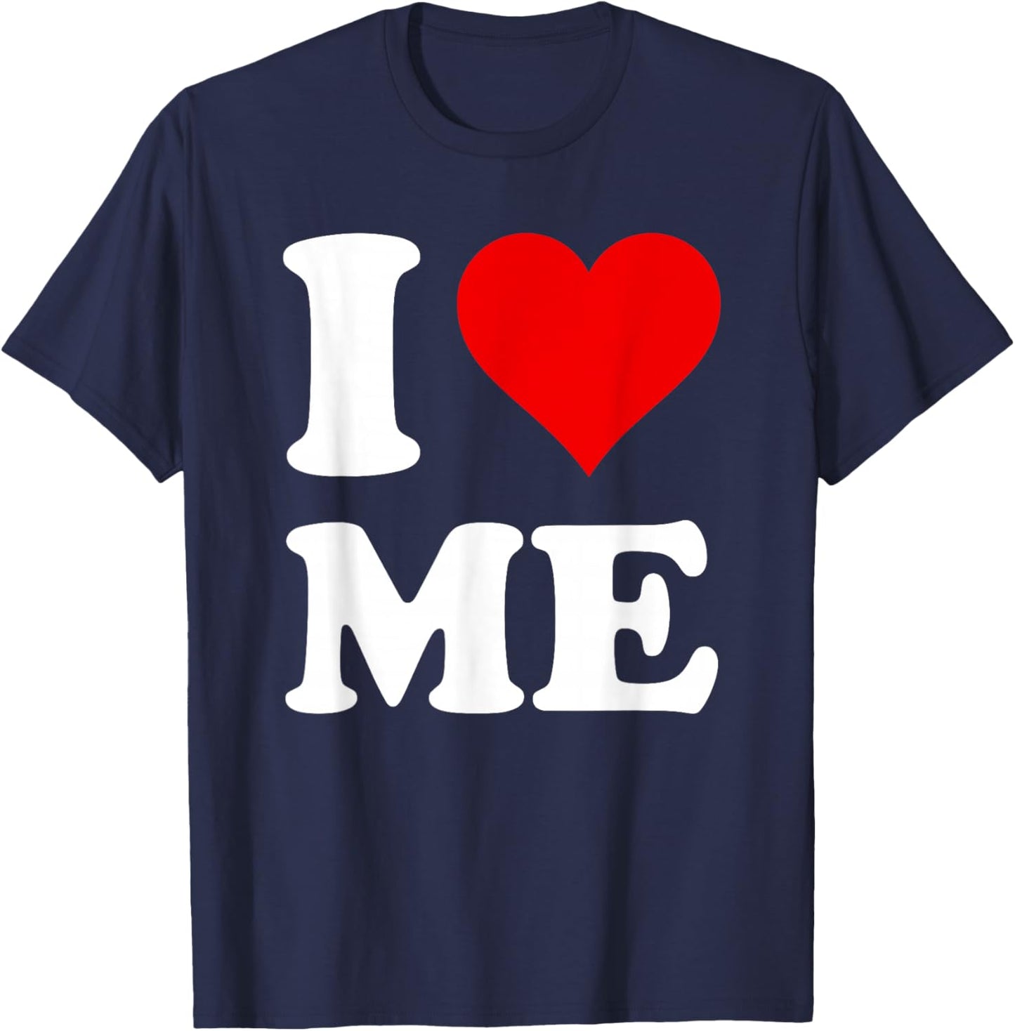 Red Heart I Love Me T-Shirt - T-Shirt | Navy