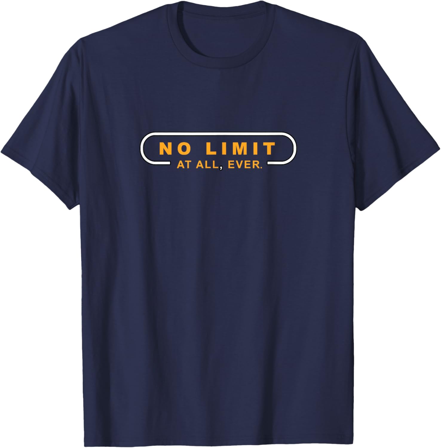 Orange Color Limit Not Found Orange Graphic T-Shirt - T-Shirt | Navy