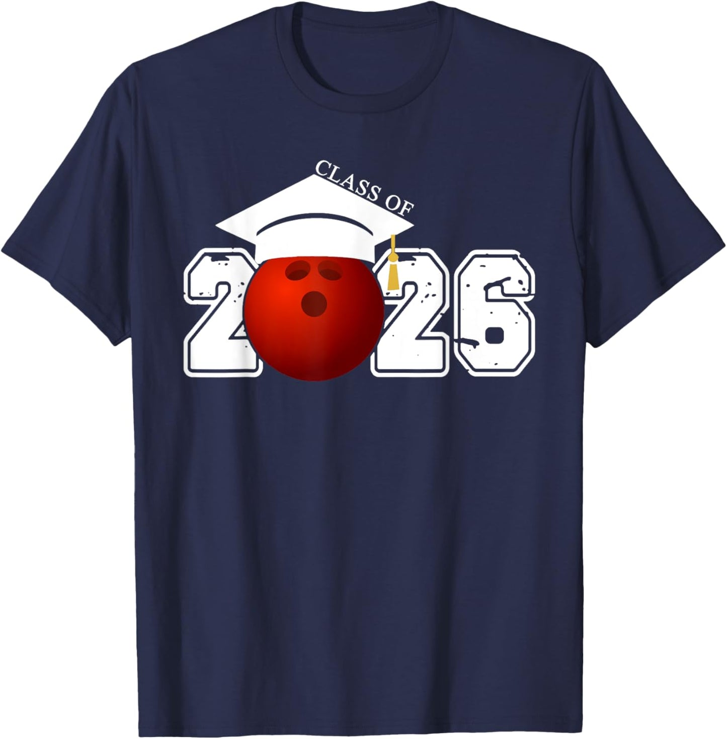 Senior Class Of 2026 Graduation Bowling Graduate Gifts T-Shirt - T-Shirt | Navy