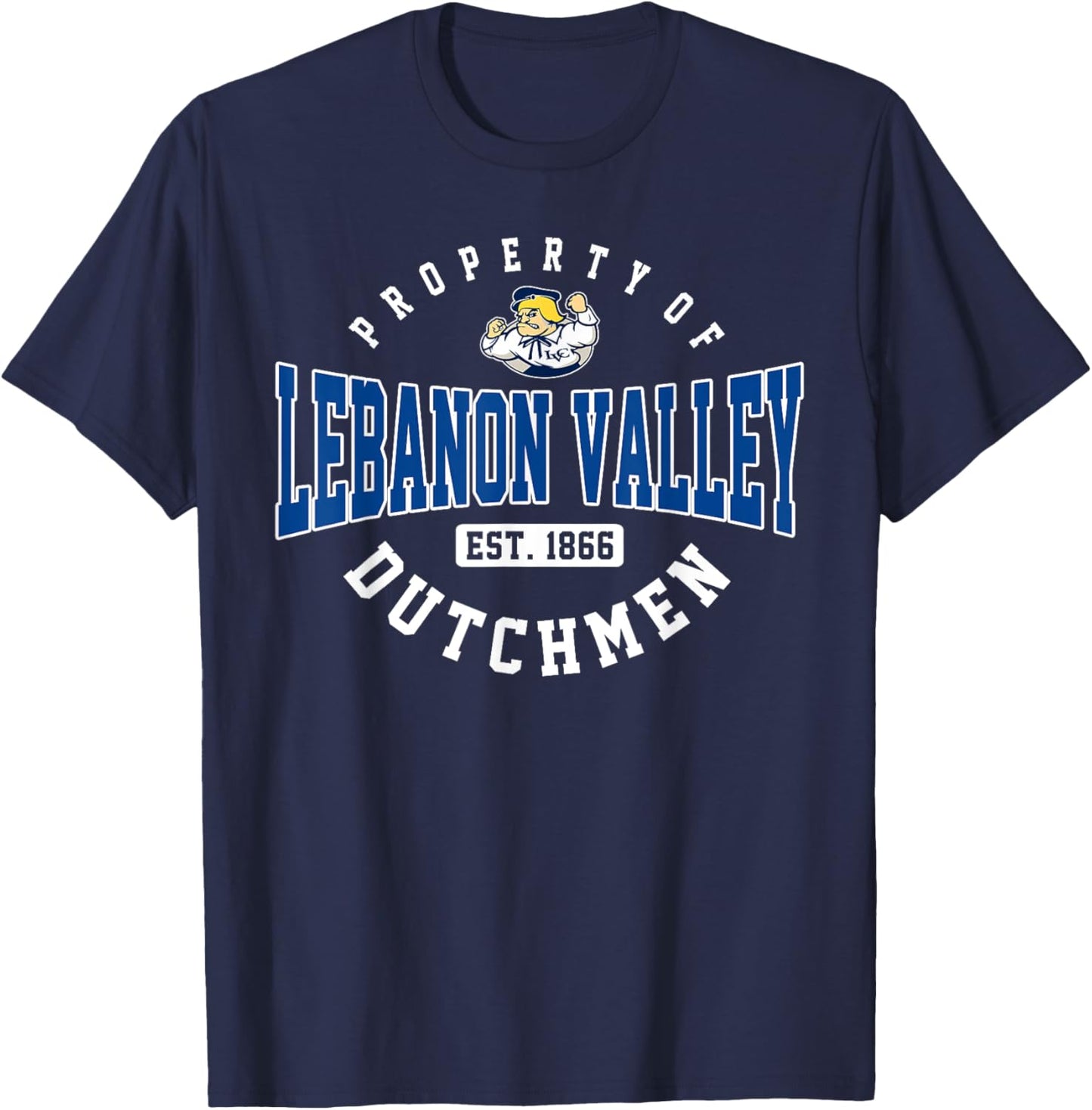 Property of Lebanon Valley College Athletics Arch Vintage T-Shirt - T-Shirt | Navy