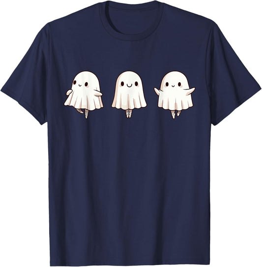 Halloween Ballet Ghost Ballet Dancer Spooky Dance Teacher T-Shirt - T-Shirt | Navy