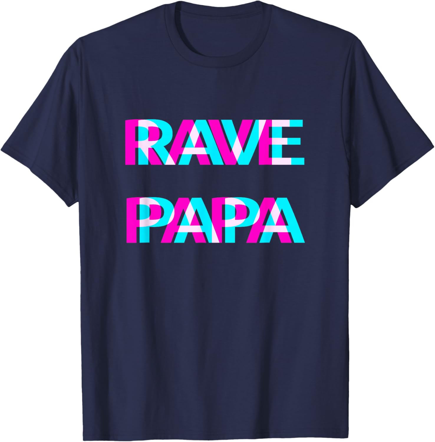 Rave Papa EDM Music Festival Techno Dad Father Daddy Rave T-Shirt - T-Shirt | Navy