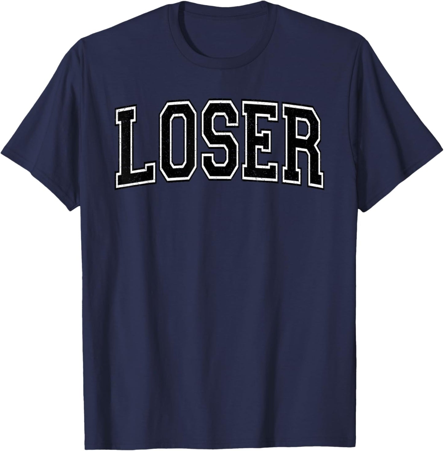 Loser the Word Loser on a Varsity Style T-Shirt - T-Shirt | Navy