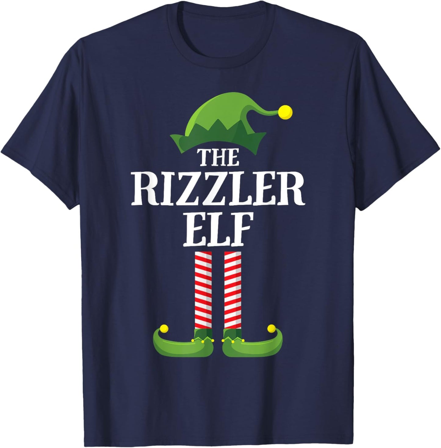 The Rizzler Elf Matching Family Group Funny Christmas T-Shirt - T-Shirt | Navy