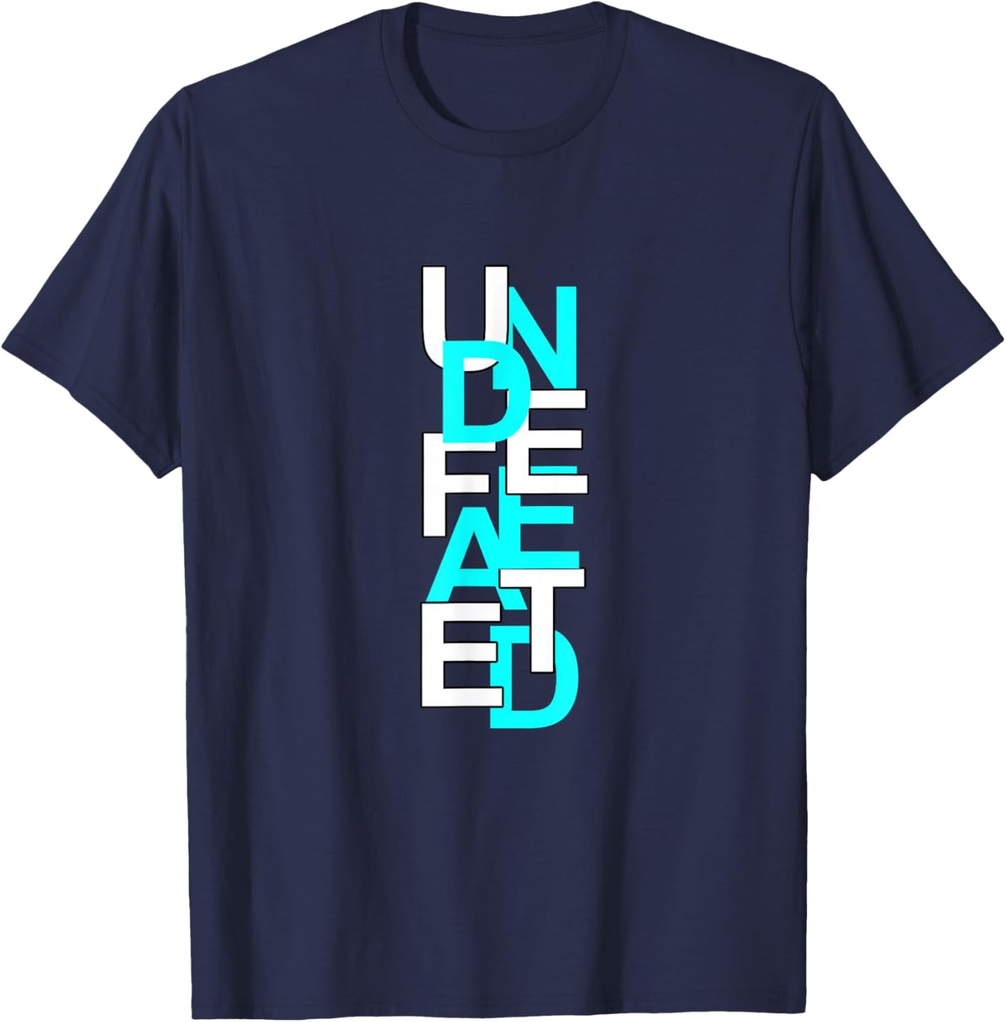 Turquoise Color Undefeated Turquoise Graphic T-Shirt - T-Shirt | Navy