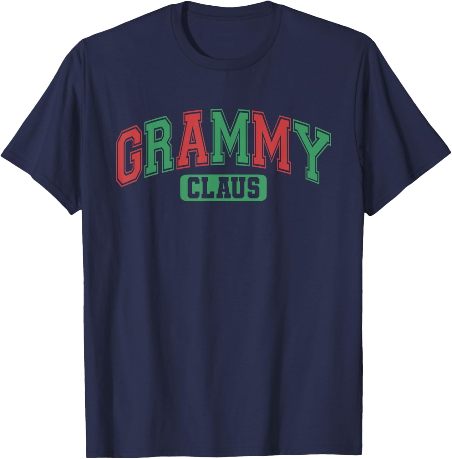 Grammy Claus Xmas Santa Hat Matching Family Christmas T-Shirt - T-Shirt | Navy