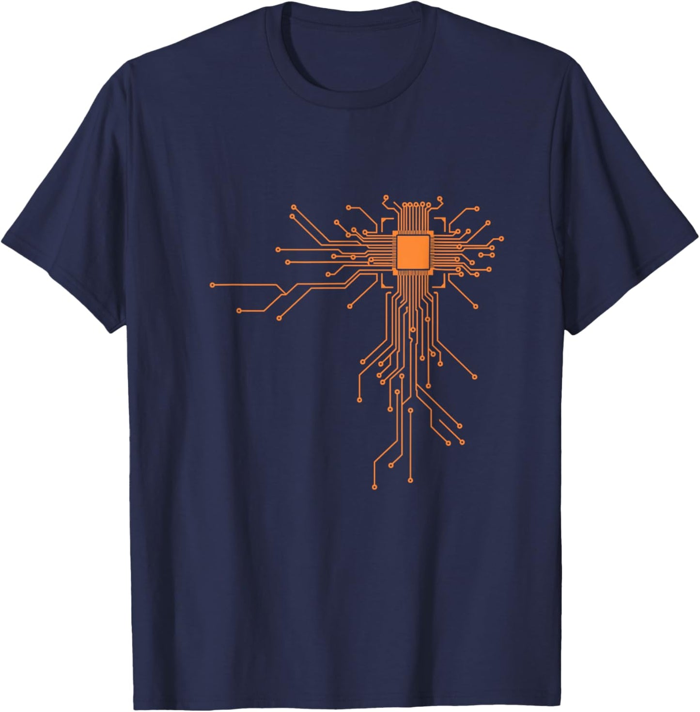 Cool Computer Geek Youth with CPU Gaming Programmer Apparel T-Shirt - T-Shirt | Navy